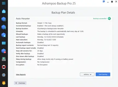 Ashampoo Backup Pro 25⁠ (1 Device, Lifetime) preview 4