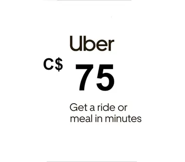 Uber Gift Card 75 CAD - Uber (Canada) Key