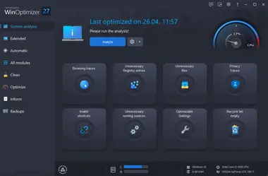 Ashampoo WinOptimizer 27 (1 Device, Lifetime) preview 2