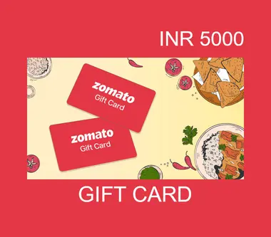 Zomato Gift Card 5000 INR - Zomato Key - INDIA
