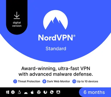 NordVPN Standard VPN Service (PC, Android, Mac, iOS) (10 Devices, 6 Months) - NordVPN Key