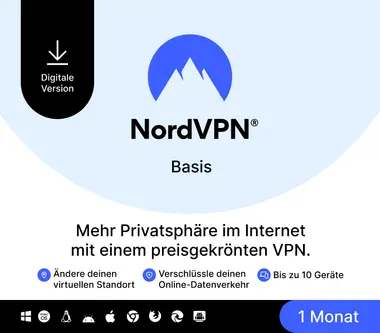 NordVPN Basic VPN Service (PC, Android, Mac, iOS) (10 Devices, 1 Month) - NordVPN Key