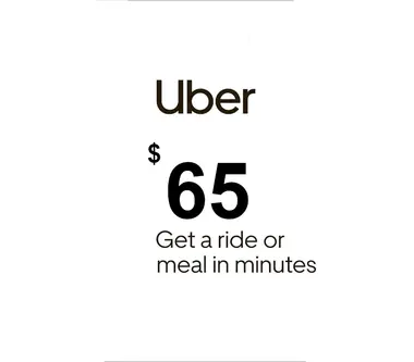 Uber Gift Card 65 USD