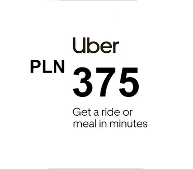 Uber Eats Gift Card 375 PLN - Uber (Poland) Key