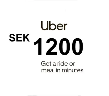 Uber Eats Gift Card 1200 SEK - Uber Key SWEDEN - Uber (Sweden) Key