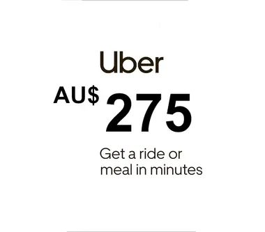 Uber Eats Gift Card 275 AUD