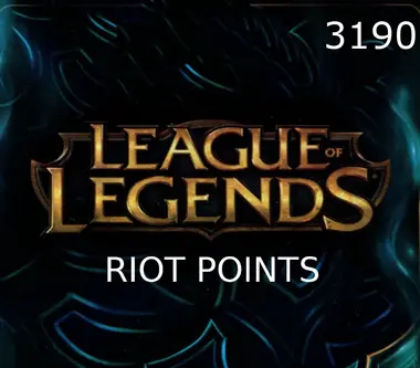 League of Legends Riot Points 3190 RP - Riot Key