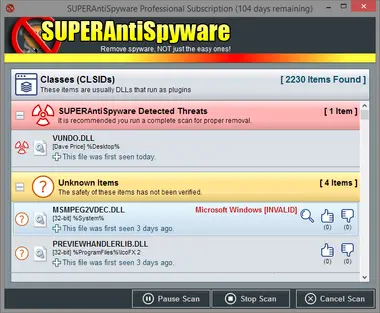 Superantispyware Professional X Edition (1 , 1 Year) - Superantispyware preview 4