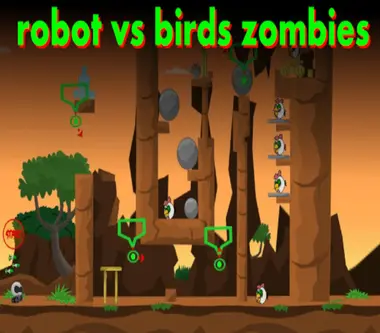 Robot vs Birds Zombies