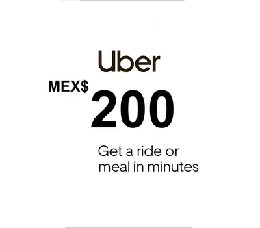 Uber Gift Card 200 MXN - Uber Key - MEXICO - Uber (Mexico) Key