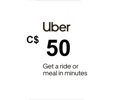 Uber Eats Gift Card 50 CAD - Uber (Canada) Key