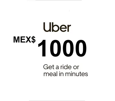 Uber Gift Card 1000 MXN - Uber Key - MEXICO - Uber (Mexico) Key