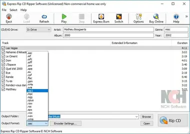 NCH: Express Rip CD Ripper - NCH preview 2
