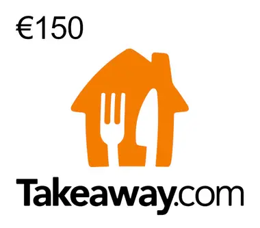 Takeaway.com Gift Card 150 EUR - Takeaway Key - BELGIUM - Digital Card (Belgium) Key