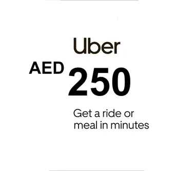 Uber Gift Card 250 AED - Uber Key - UNITED ARAB EMIRATES - Uber (United Arab Emirates) Key