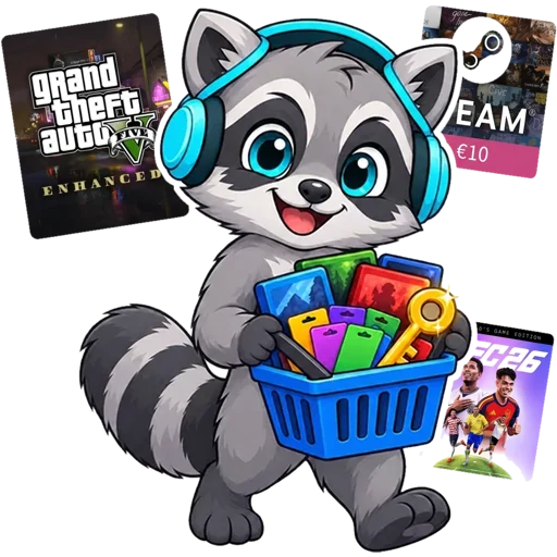 Rocky, the BuyCheapKeys raccoon
