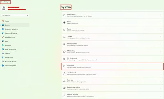 Windows 11 System Settings