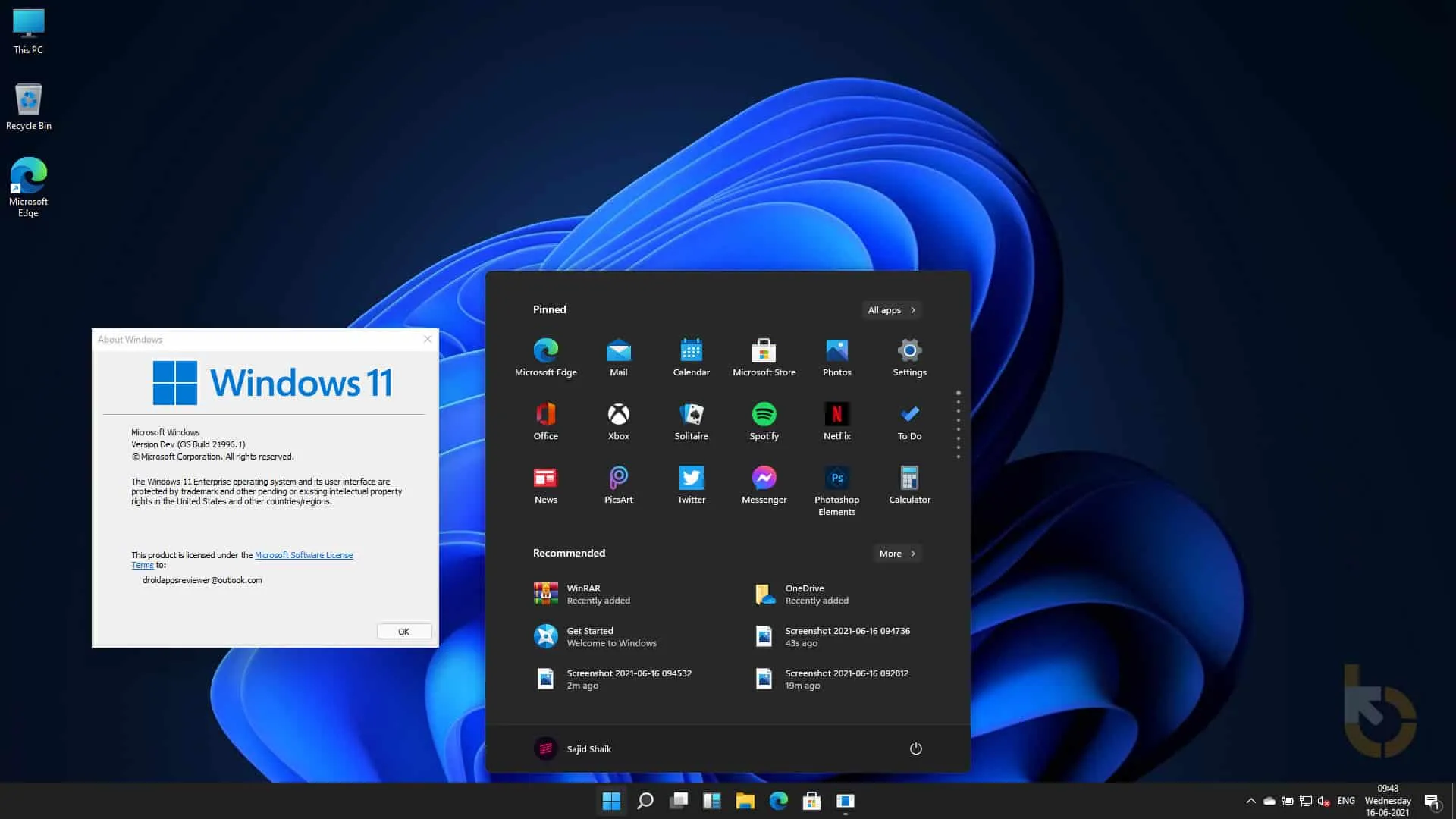 Windows 11 Enterprise Desktop